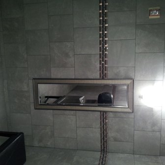 New tile in the Church Restrooms